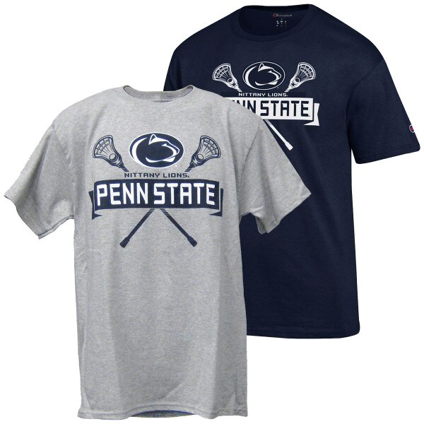 navy and gray short sleeve t-shirts Penn State Nittany Lions Lacrosse